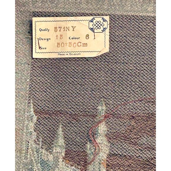 2 square antique tapestries of Brussels - Picture 7 of 7